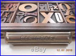 Letterpress Printing Antique Wood Type Graphic Design X & O Mix In Type Tray