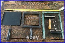 Letterpress Printing Press Pilot Tools Card Chase And Misc Roller