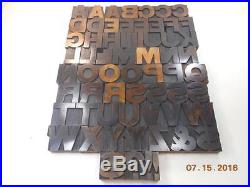 Letterpress Printing Wood Type, 1891 Hamilton Wood Alphabet 12 Line, Antique