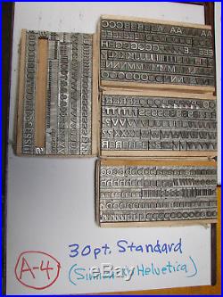 Letterpress Type 30 pt. Standard (Similiar to Helvetia)