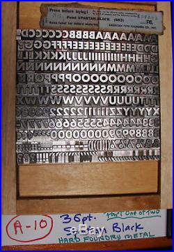 Letterpress Type 36 pt. Spartan Black (Hard ATF Foundry Metal)