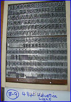 Letterpress Type 48 pt. Helvetica Light (Rare)