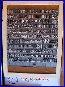 Letterpress Type 48 pt. Optima (Rare) Extremely Clean