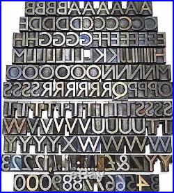 Letterpress WOOD Type 1 5/16 ALPHABET 153pcs GILL SANS SB&Co Alphabet