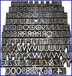 Letterpress WOOD Type 1 5/16 ALPHABET 153pcs GILL SANS SB&Co Alphabet