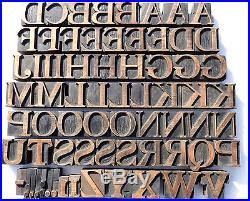 Letterpress WOOD Type 1 5/8 ALPHABET 116pcs Exceptional HAND CARVED Typeface