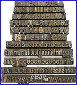 Letterpress WOOD Type 1 ALPHABET 206pcs Both U/C & l/c GILL SANS Typeface
