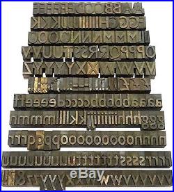 Letterpress WOOD Type 1 ALPHABET 206pcs Both U/C & l/c GILL SANS Typeface
