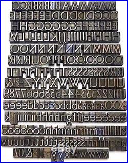 Letterpress WOOD Type 13/16 ALPHABET + NUMBS 262pcs RARE U/C & l/c Alphabet