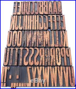 Letterpress WOOD Type 3 5/16 ALPHABET 68ps DeLittle ATLANTIC SANS Cond Font