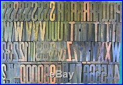 Letterpress Wood Type 12 line Gothic Extra Condensed 167 pcs. UC # punctuation