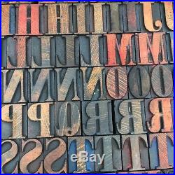 Letterpress Wood Type Alphabet 86 Pcs Very Rare Bodoni Typeface
