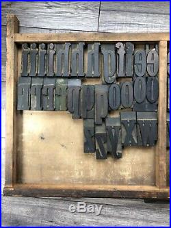Letterpress Wood Type Lower Case & Numerals Print Blocks Vintage wooden letters