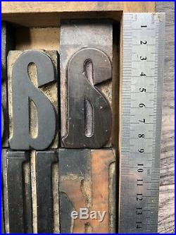 Letterpress Wood Type Lower Case & Numerals Print Blocks Vintage wooden letters