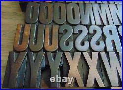 Letterpress Wood Type Printing Blocks Alphabet 1 5/8 Tall