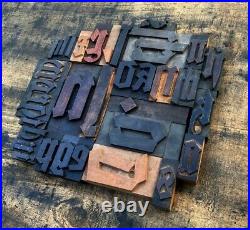 Letterpress gothic wood printing blocks type printer letter typography antique