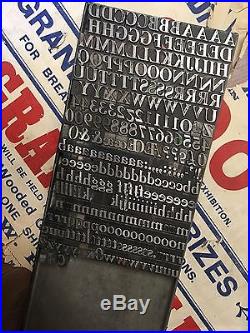 Letterpress metal type 48pt CASLON Old face heavy Italic