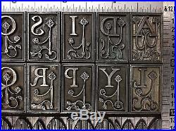 Letterpress metal type. Orphan Type. Virkotype Monograms. Fancy letters & Rule