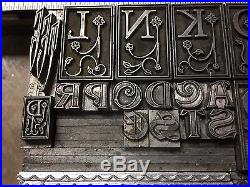 Letterpress metal type. Orphan Type. Virkotype Monograms. Fancy letters & Rule