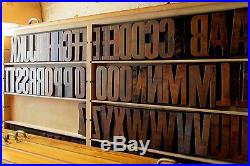 Letterpress set wood letters, printing blocks, wooden alphabet, type, font, fount