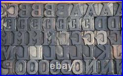 Letterpress wood printing blocks 117 pcs 1.26 tall alphabet type woodtype rare