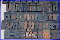 Letterpress wood printing blocks 166pcs 2.83 tall alphabet wooden type woodtype
