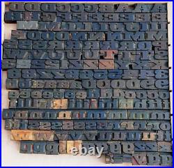 Letterpress wood printing blocks 179 pcs 1.02 tall alphabet type woodtype rare