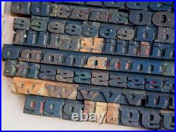 Letterpress wood printing blocks 179 pcs 1.02 tall alphabet type woodtype rare