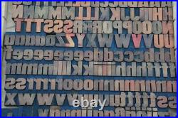 Letterpress wood printing blocks 180 pcs 2.13 tall alphabet type woodtype rare