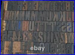 Letterpress wood printing blocks 205pcs 3.54 tall alphabet wooden type woodtype