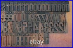 Letterpress wood printing blocks 222 pcs 2.68 tall alphabet type woodtype rare
