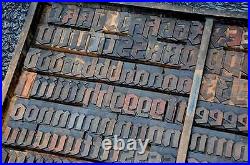 Letterpress wood printing blocks 223pcs 2.13 tall blackletter type woodtype ABC