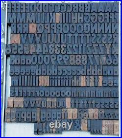 Letterpress wood printing blocks 247pcs 0.91 wooden type woodtype alphabet