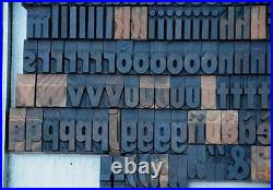 Letterpress wood printing blocks 247pcs 0.91 wooden type woodtype alphabet