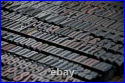 Letterpress wood printing blocks 254pcs 1.42 tall alphabet wooden type woodtype