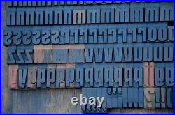 Letterpress wood printing blocks 352pcs (!) 1.42 tall wooden type woodtype
