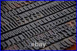 Letterpress wood printing blocks 388pcs (!) 0.71 tall wooden type woodtype