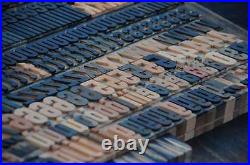Letterpress wood printing blocks 587pcs (!) 1.06 tall wooden type woodtype