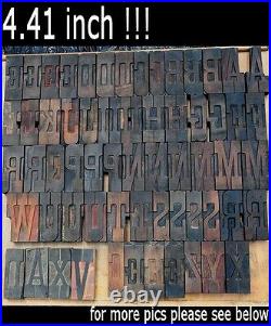 Letterpress wood printing blocks 60 pieces 4.41 tall alphabet type woodtype ABC