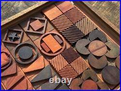 Letterpress wood printing blocks ornaments decorative borders Art Deco Bauhaus