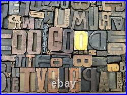 Letterpress wood types collage Do Go, 91 vintage random wooden types TC4