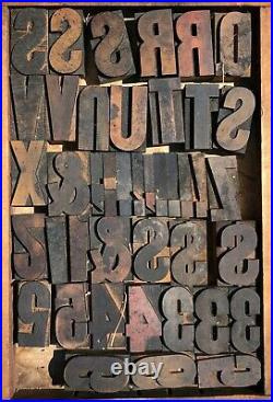 Lot 110 Antique Vintage Wood Letterpress Print Type Block Letter Number 2.5 20s