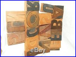 Lot Vintage 18 Printing Letterpress Printers Wooden Block Letters No 5