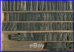 Lot of 248 Vintage Wood Letterpress Print Type Block Alphabet Letter Punctuation