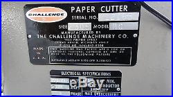 MA A CHALLENGE HYDRAULIC POWER PAPER CUTTER 30.5 CAP MODEL 305 MCBP