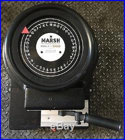 MARSH MODEL S 3/4 19mm FONT INDUSTRIAL ROTARY STENCIL PRESS CUTTING MACHINE