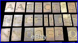 New Hermes Brass Engraving Font Set Letters Numbers Symbols Richard Ard 12-48 Gc