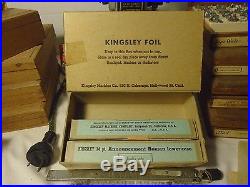 ORG ANTIQUE WORKING KINGSLEY GOLD STAMPING MACHINE +++++ tons of extra stuff