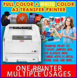 Oki White Toner T Shirt Heat Transfer Printer & Rip Software C810wt As Pro8432wt