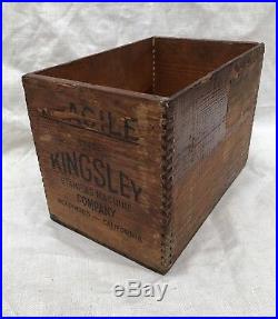 Original Kingsley 3 Inch Model Stamping Machine Railway Express Wood Box Crate